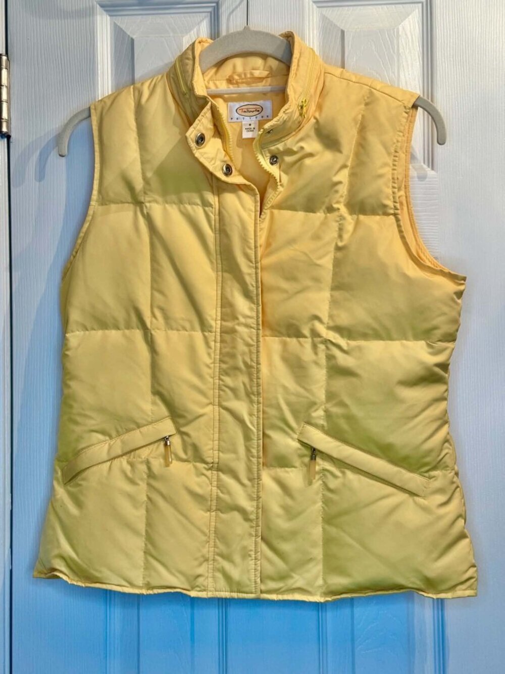 Talbots Petites Puffer Vest – Yellow/Butter Size Small